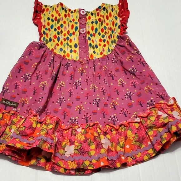Matilda Jane Odette Flutter Pink & Yellow Multi Pattern Sleeveless Top - Picture 7 of 10
